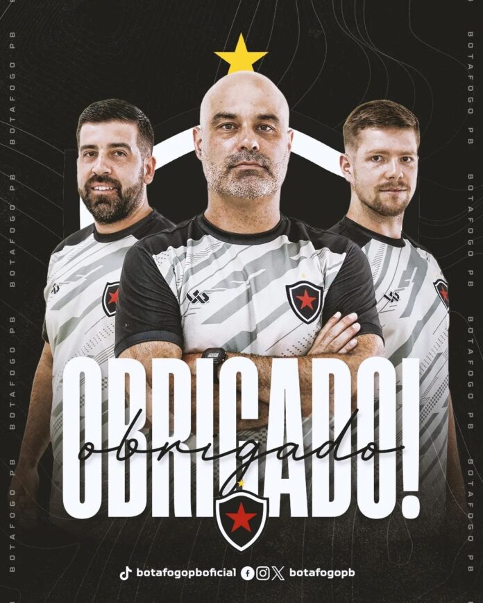 Botafogo-PB surpreende e anuncia saída do técnico Cristian de Souza