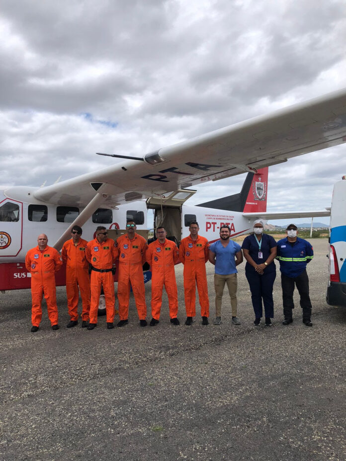 Grupo de Resgate Aeromédico (Grame) transfere paciente infartado no PI para realizar cateterismo na PB