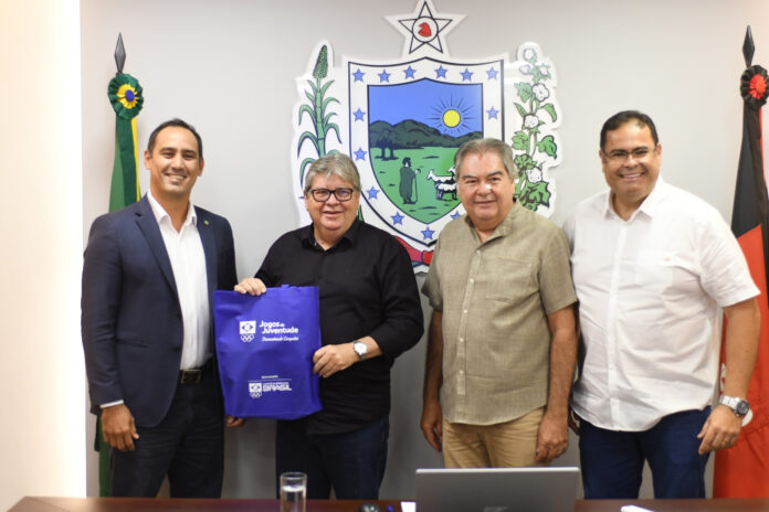 João Azevêdo recebe visita do COB e confirma para novembro Jogos da Juventude 2024 em João Pessoa