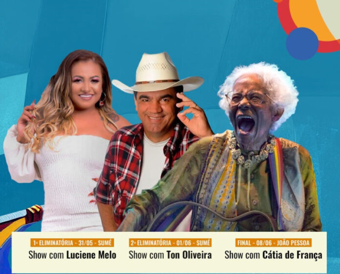 Cátia de França, Luciene Melo e Ton Oliveira farão shows no 7º Festival de Música da Paraíba