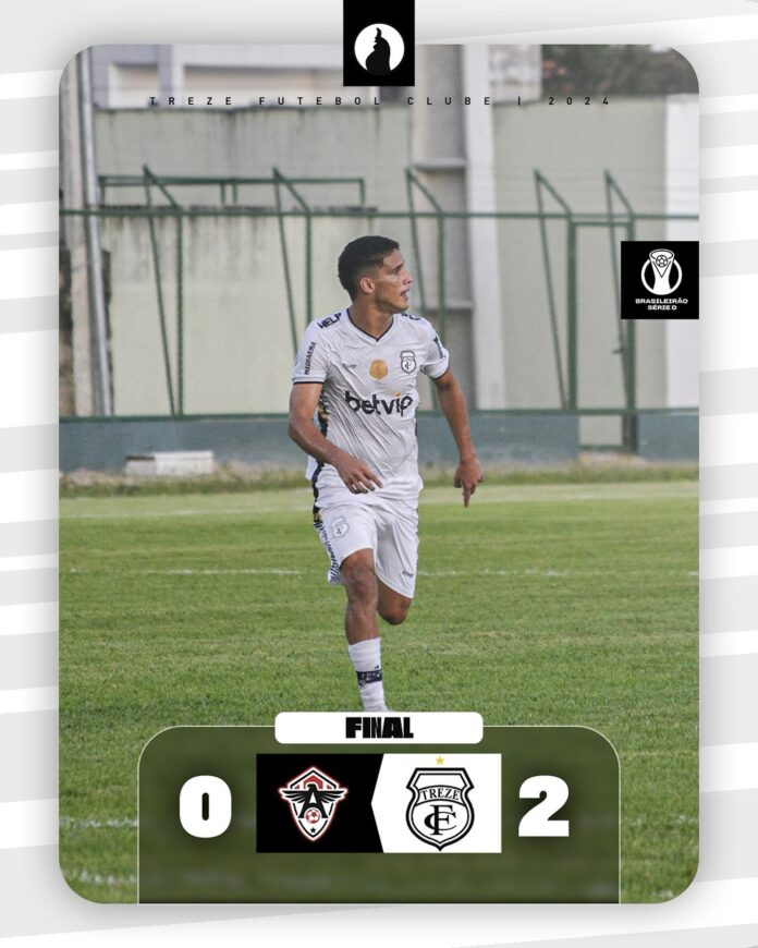 Treze confirma favoritismo e goleia Atlético-CE por 2 a 0 na Série D