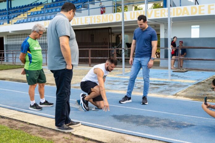 Vice-governador acompanha preparação de atleta para Jogos Paralímpicos de Paris