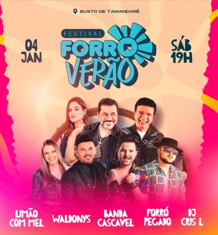 Limão com Mel, Waldonys, Banda Cascavel, abrem o Forró Verão neste Sábado (4)