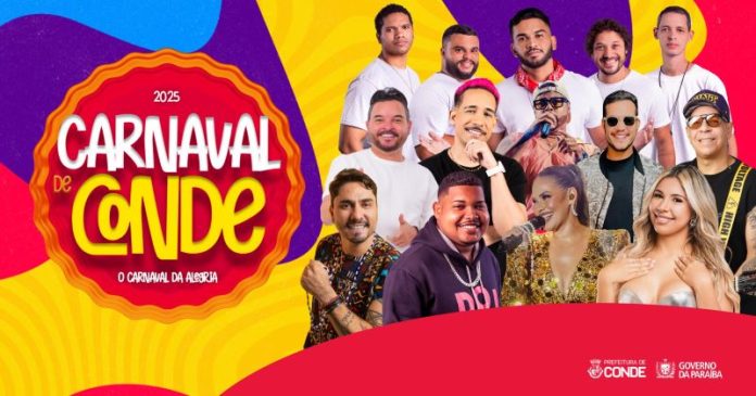 Prefeitura de Conde divulga programação oficial do Carnaval 2025; veja