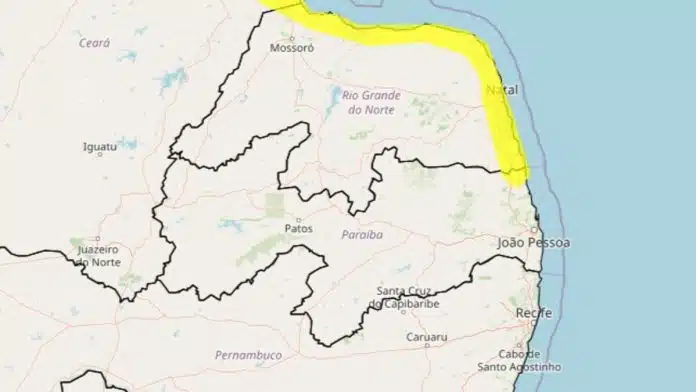 Cidades do Litoral Norte da PB estão sob alerta de chuvas intensas