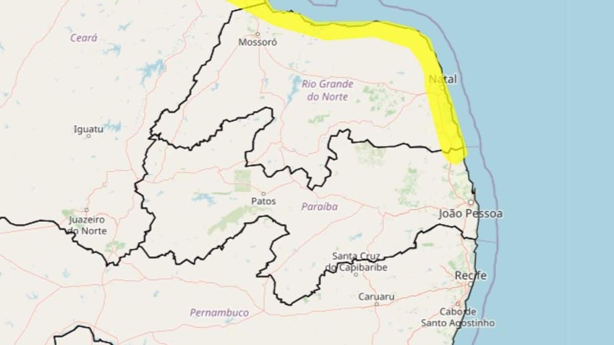 Cidades do Litoral Norte da PB estão sob alerta de chuvas intensas