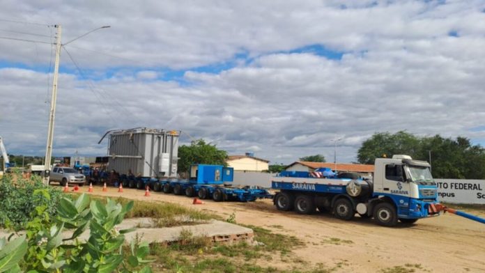 Fase final do transporte do segundo transformador gigante começa nesta segunda-feira