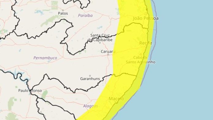 Inmet emite alerta de chuvas para João Pessoa e mais de 67 cidades