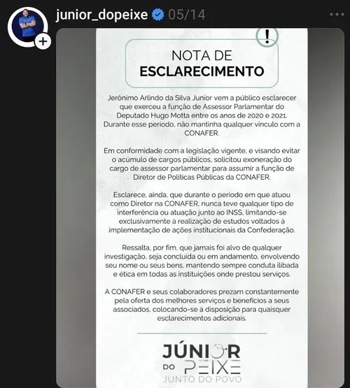 
				
					Ex-assessor de Motta e ex-diretor de entidade investigada no INSS é nomeado no Governo da Paraíba
				
				