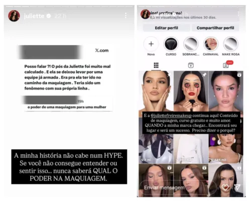 
				
					Juliette explica por que não lança linha de maquiagem: 'minha história não cabe num hype'
				
				