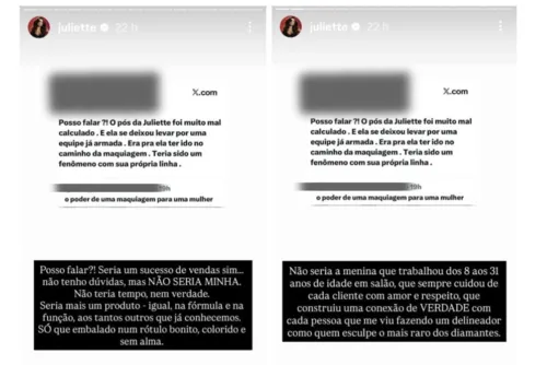 
				
					Juliette explica por que não lança linha de maquiagem: 'minha história não cabe num hype'
				
				