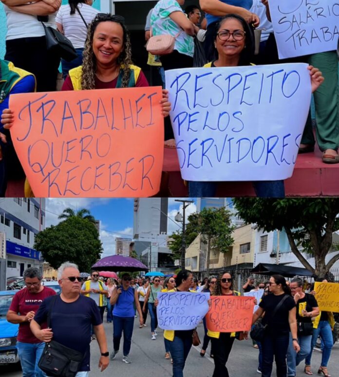 Com crise 'crônica' na saúde, servidores protestam pela 4ª vez este ano em Campina Grande