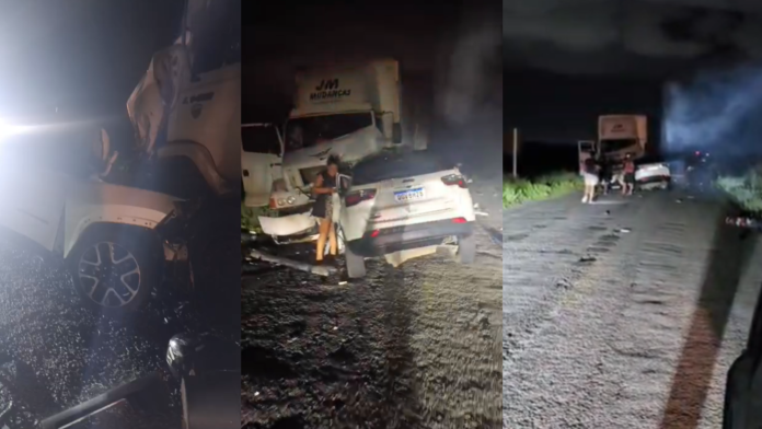Empresário morre em grave acidente entre carro, moto e caminhão na PB-262