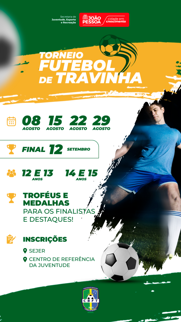 João Pessoa realiza Torneio de Futebol Travinha para jovens atletas